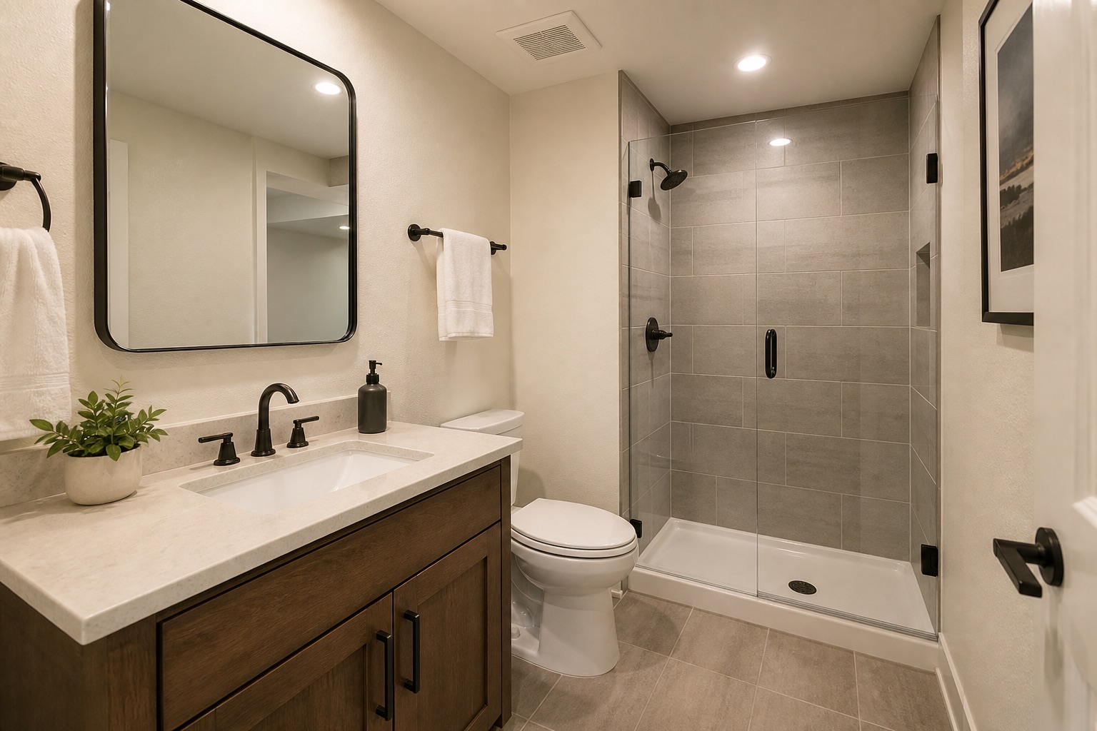 Basement bathroom and plumbing planning
