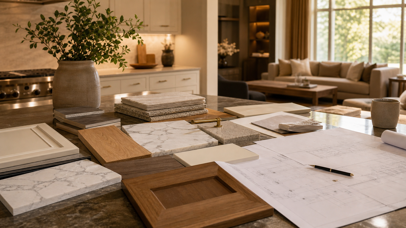 Residential finish samples and renovation planning