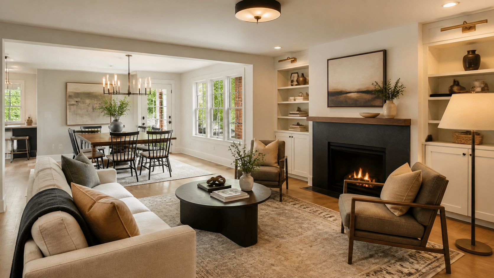 Renovated living and dining area for investor property updates