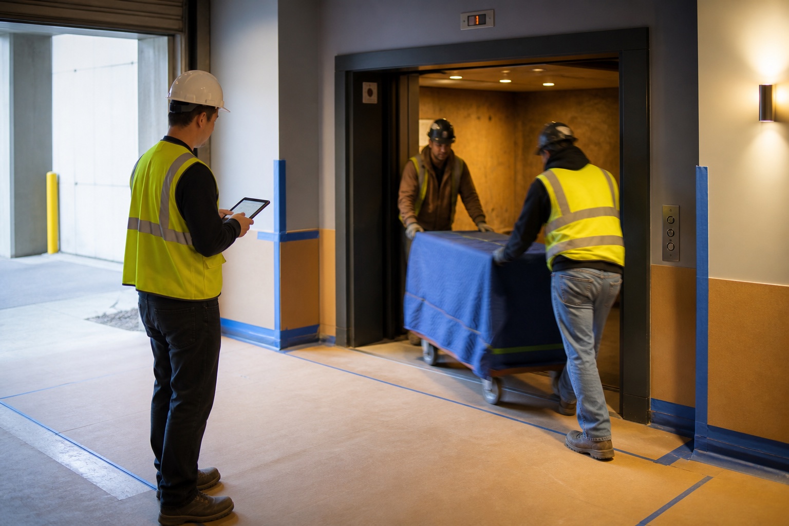 Occupied commercial renovation access and work window planning