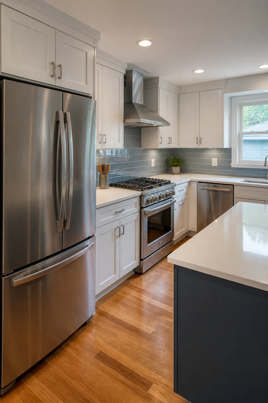 Finished Denver kitchen with fitted appliances and cabinetry