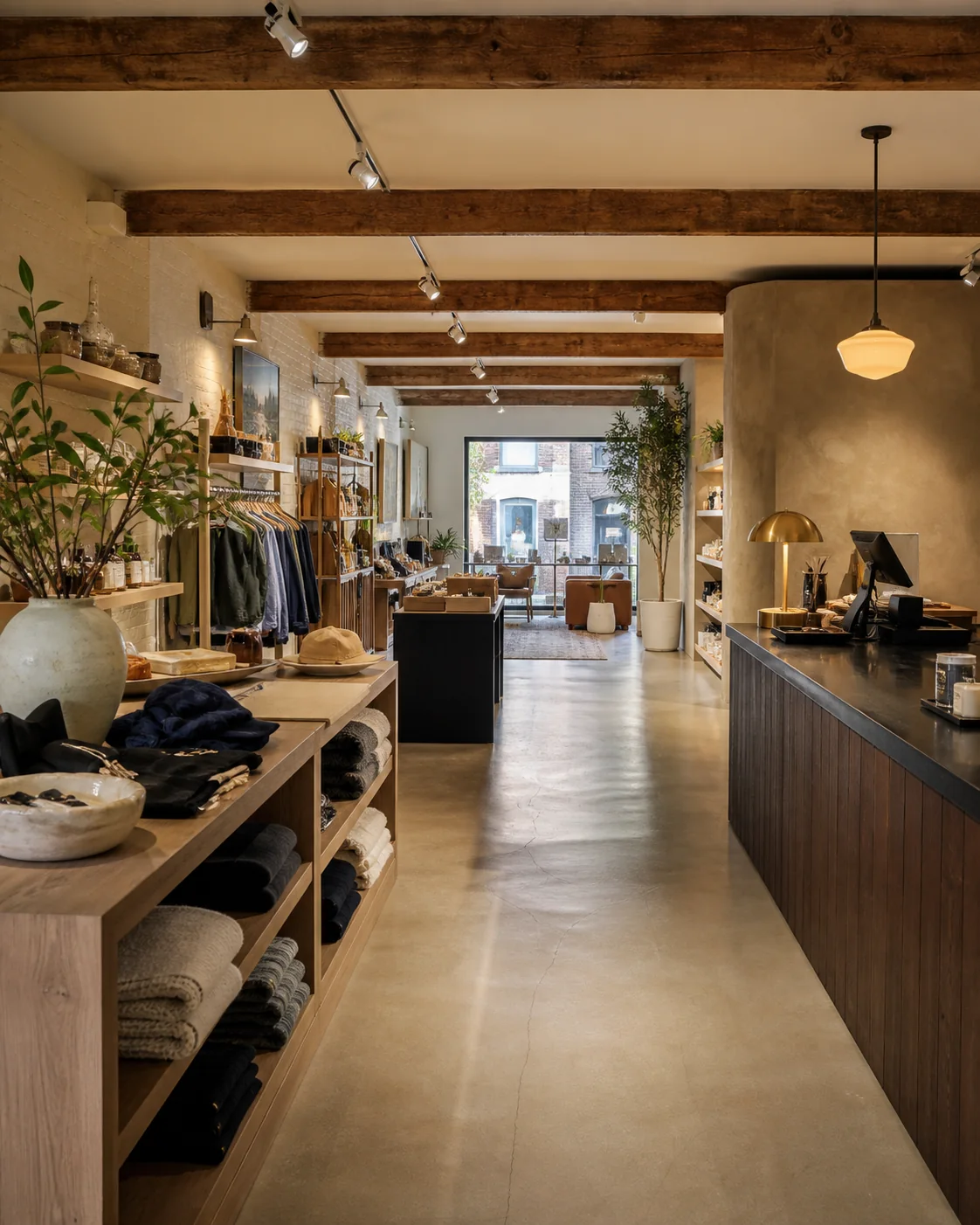 Finished Denver cafe and retail counter with accessible circulation